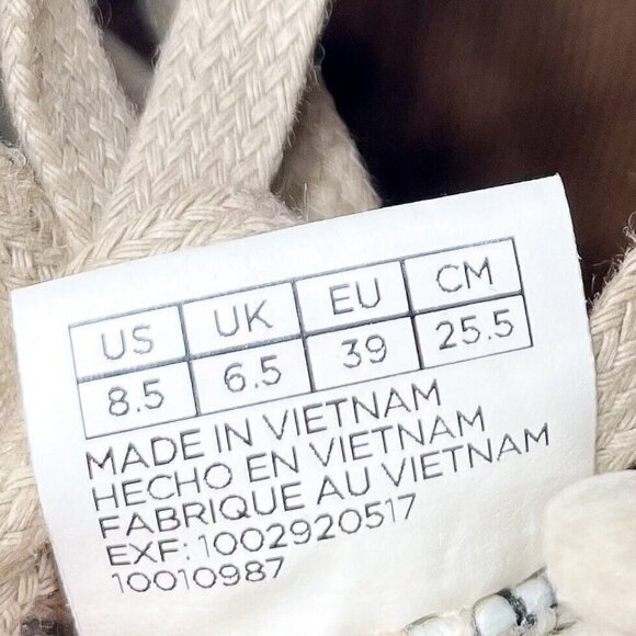 Toms Women's Del Rey Sneaker Size 8.5 Gray Linen Lace Up Casual Shoe Walking - Picture 7 of 9